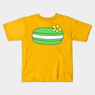 Green Flower Macaroon Kids T-Shirt